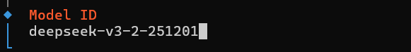 填写 Model ID